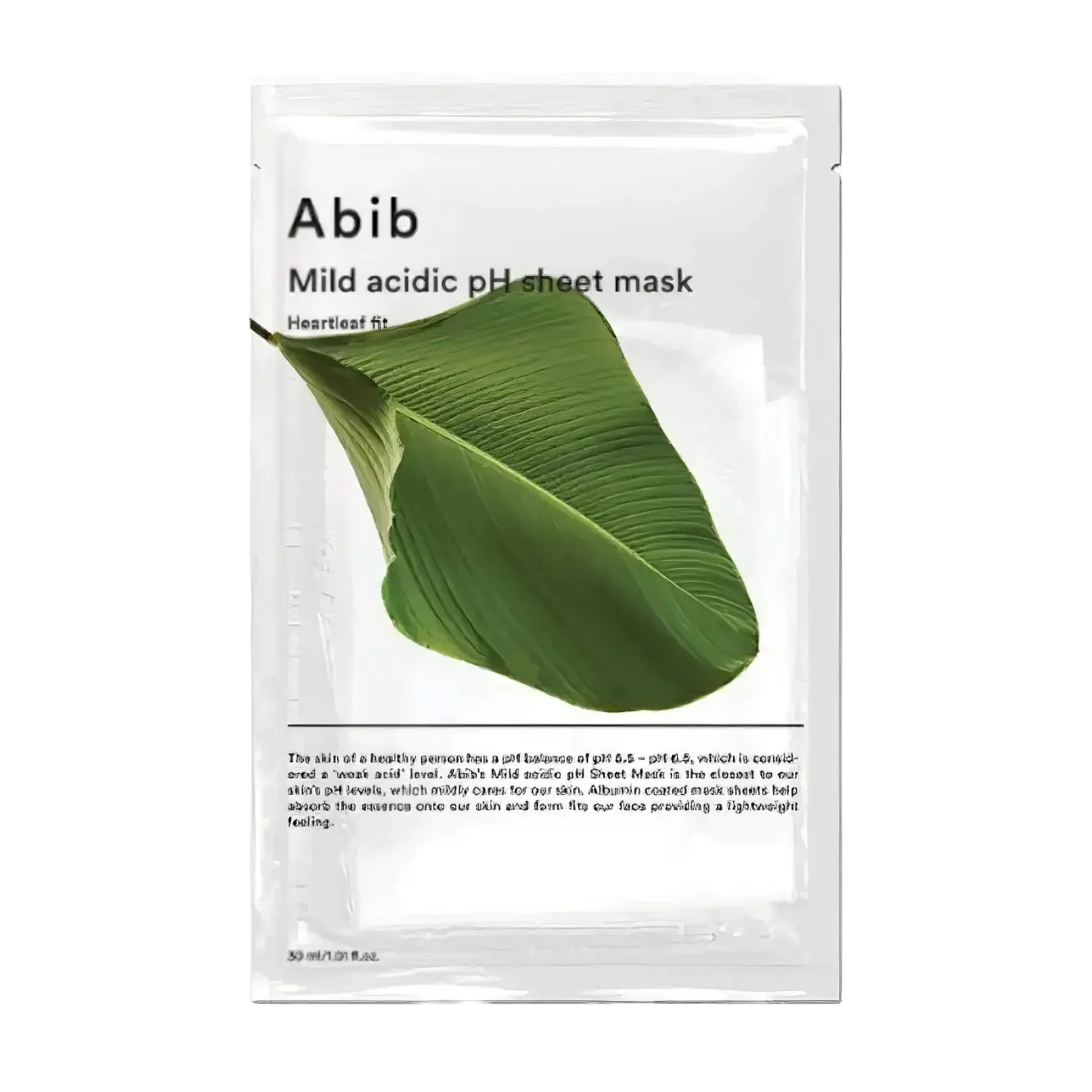 Abib Mild Acidic pH Sheet Mask Heartleaf Fit 30ml-Wonder Skin
