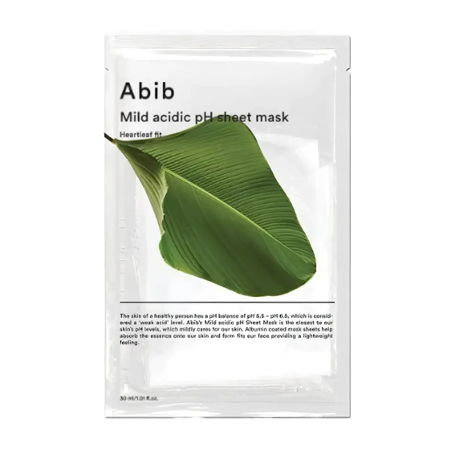 Abib Mild Acidic pH Sheet Mask Heartleaf Fit 30ml-Wonder Skin