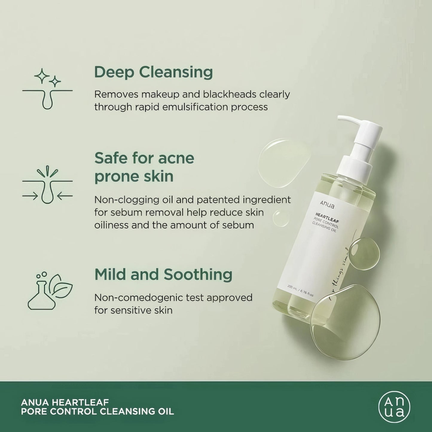 Anua Heartleaf Pore Control Cleansing Oil 20ml-Wonder Skin