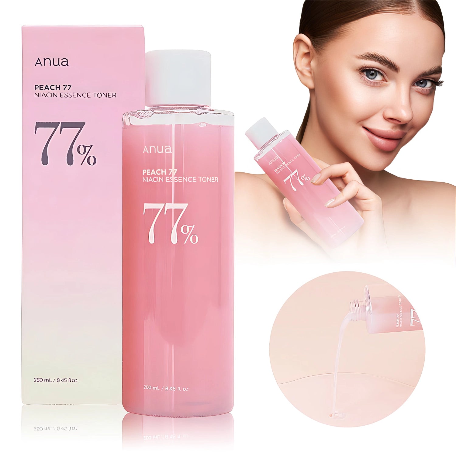Anua Peach 77% Niacin Essence Toner 250ml-Wonder Skin
