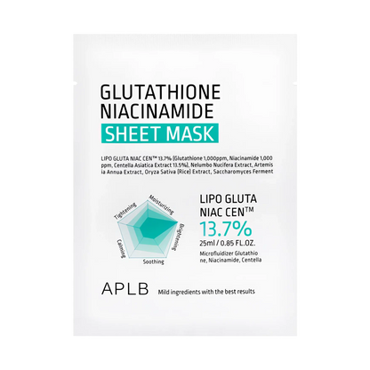 APLB Glutathione Niacinamide Sheet Mask 25ml-Wonder Skin
