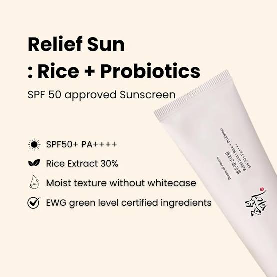 Beauty of Joseon Relief Sun : Rice + Probiotics SPF50+ PA++++ 50ml-Wonder Skin