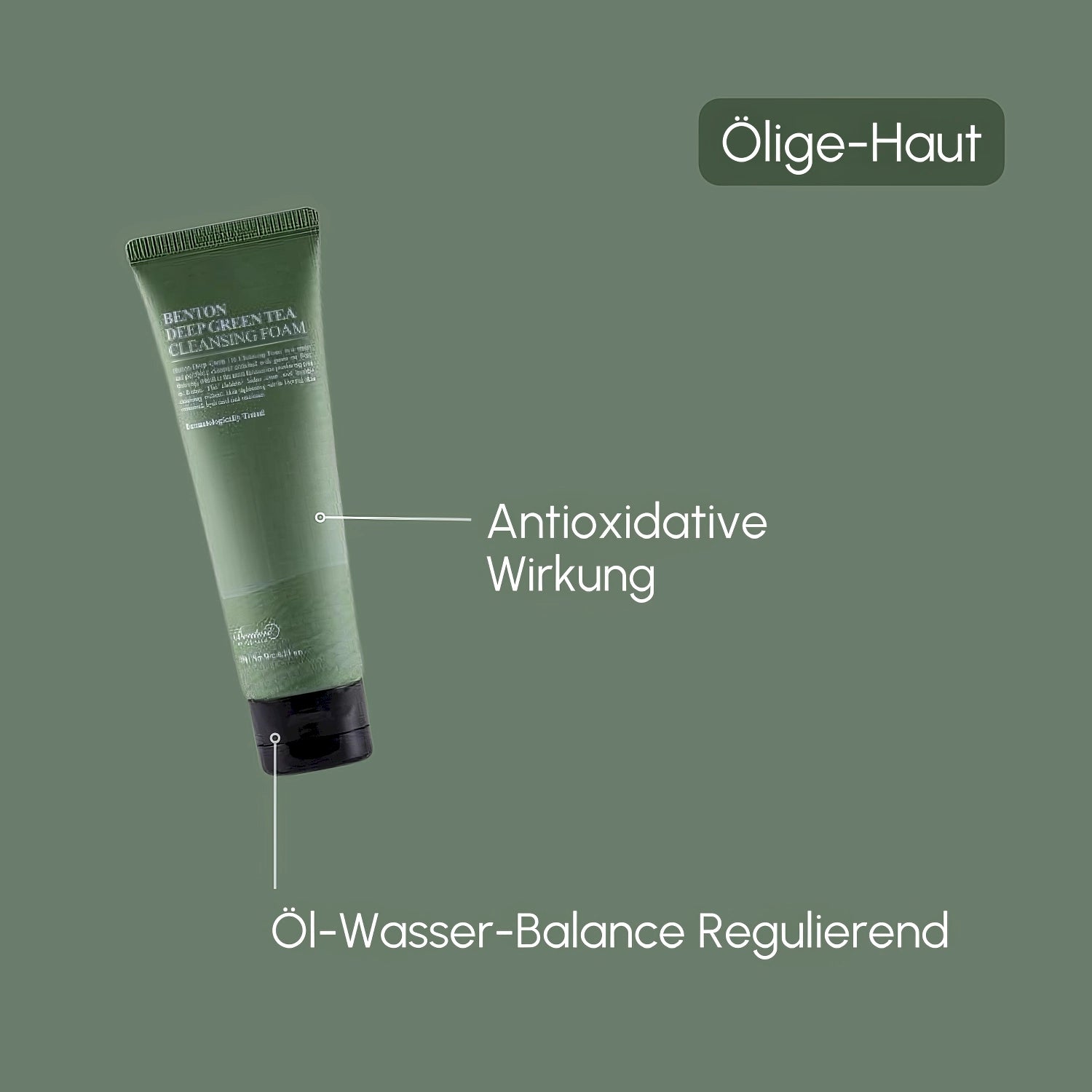 Benton Deep Green Tea Cleansing Foam 120g-Wonder Skin