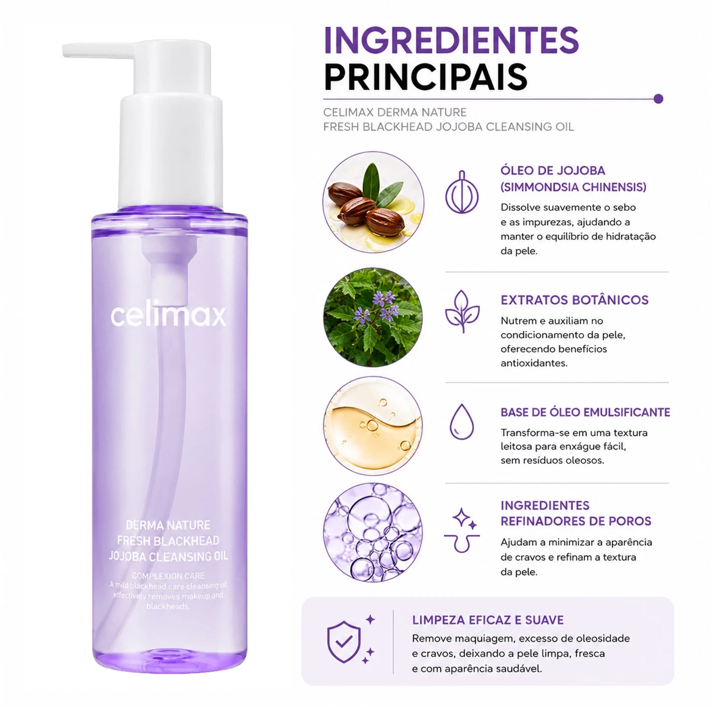 Celimax Derma Nature Fresh Blackhead Jojoba Cleansing Oil 150ml-Wonder Skin