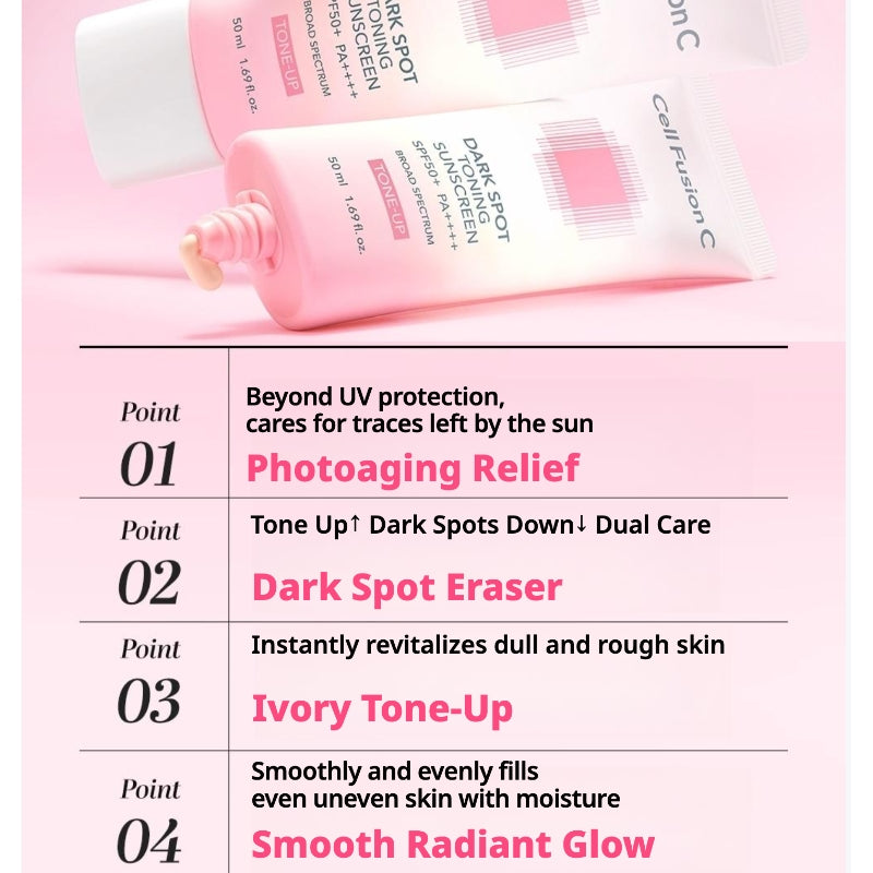 Cell Fusion C Dark Spot Toning Sunscreen SPF50+ PA++++ 50ml-Wonder Skin