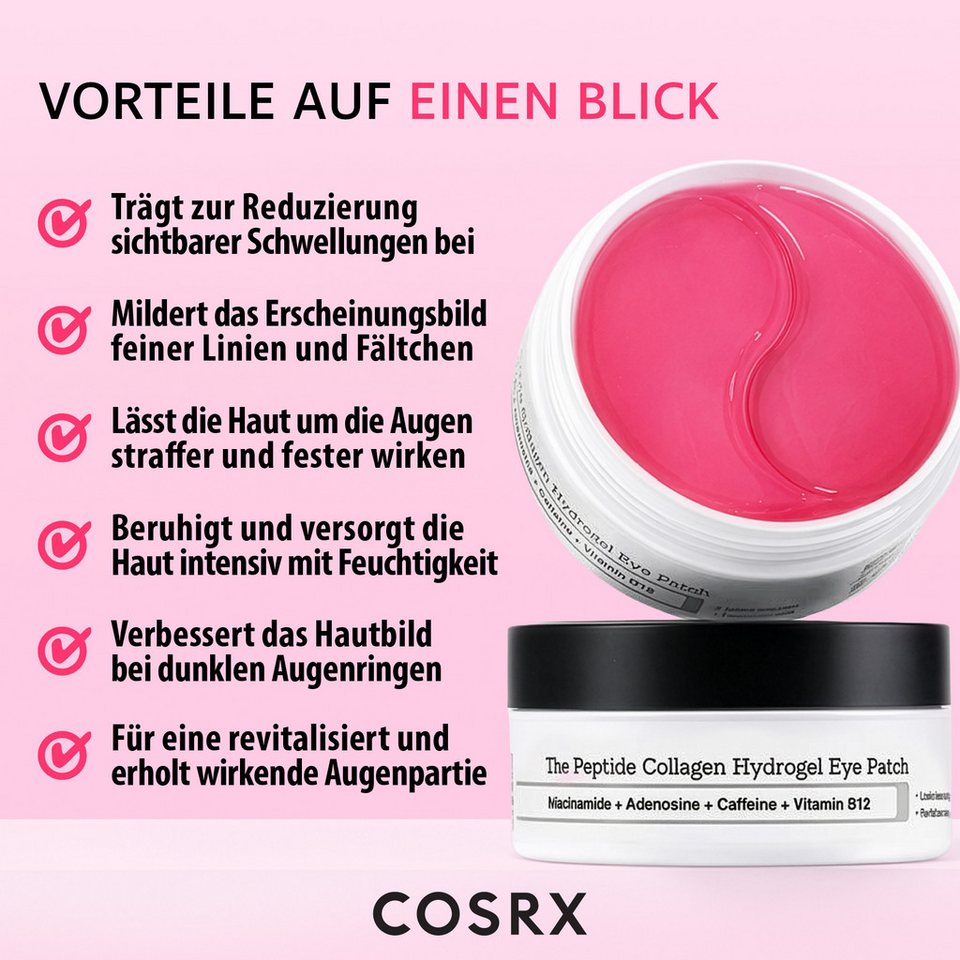 COSRX The Peptide Collagen Hydrogel Eye Patch 60 Patches-Wonder Skin