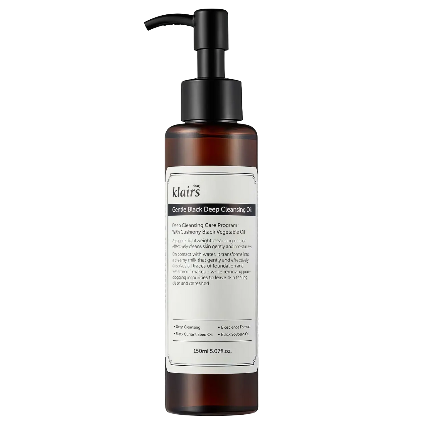 dear, Klairs Gentle Black Deep Cleansing Oil 150ml-Wonder Skin