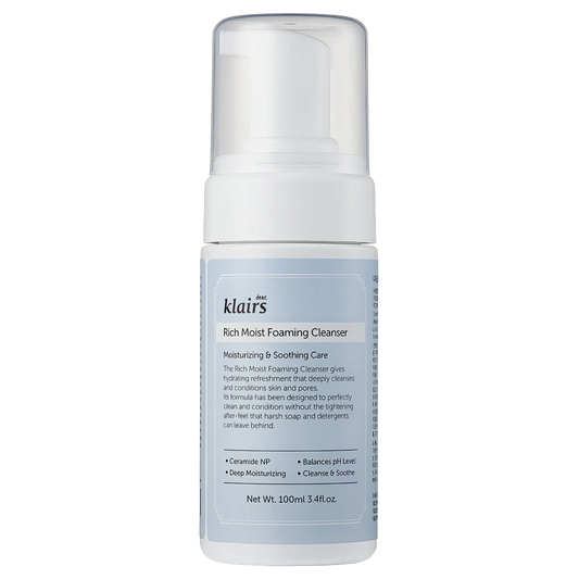 dear, Klairs Rich Moist Foaming Cleanser 100ml-Wonder Skin