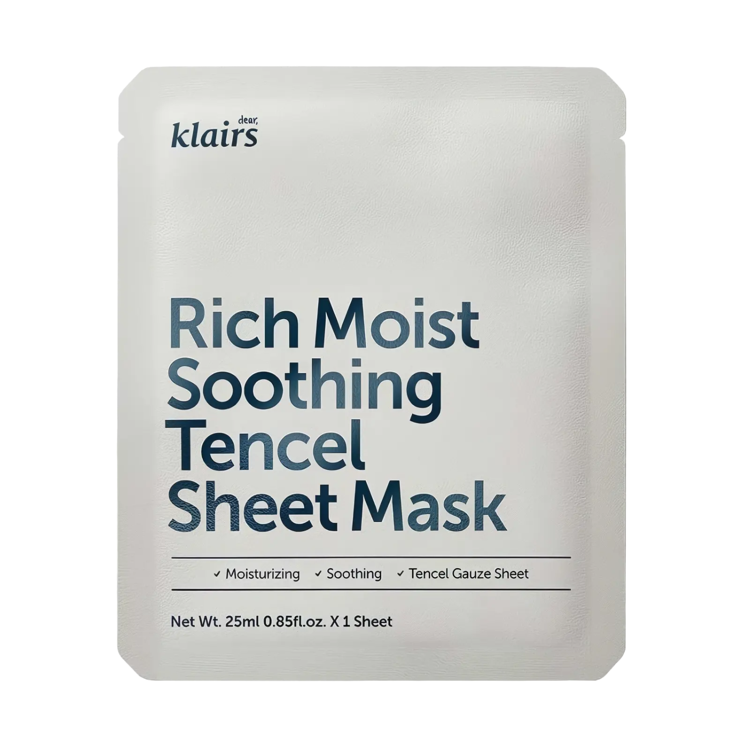 dear, Klairs Rich Moist Soothing Tencel Sheet Mask 25ml-Wonder Skin
