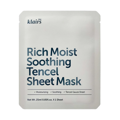 dear, Klairs Rich Moist Soothing Tencel Sheet Mask 25ml-Wonder Skin