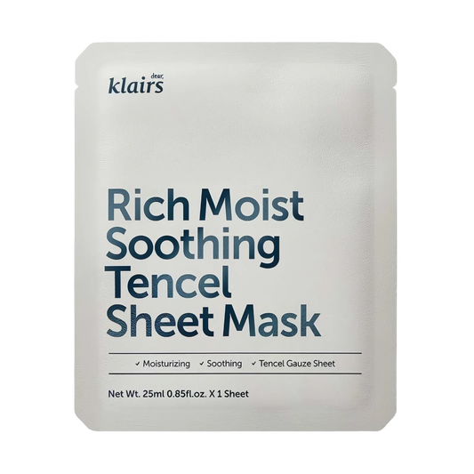 dear, Klairs Rich Moist Soothing Tencel Sheet Mask 25ml-Wonder Skin
