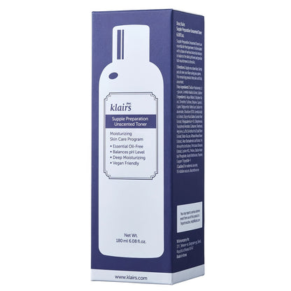 dear, Klairs Supple Preparation Unscented Toner 180ml-Wonder Skin