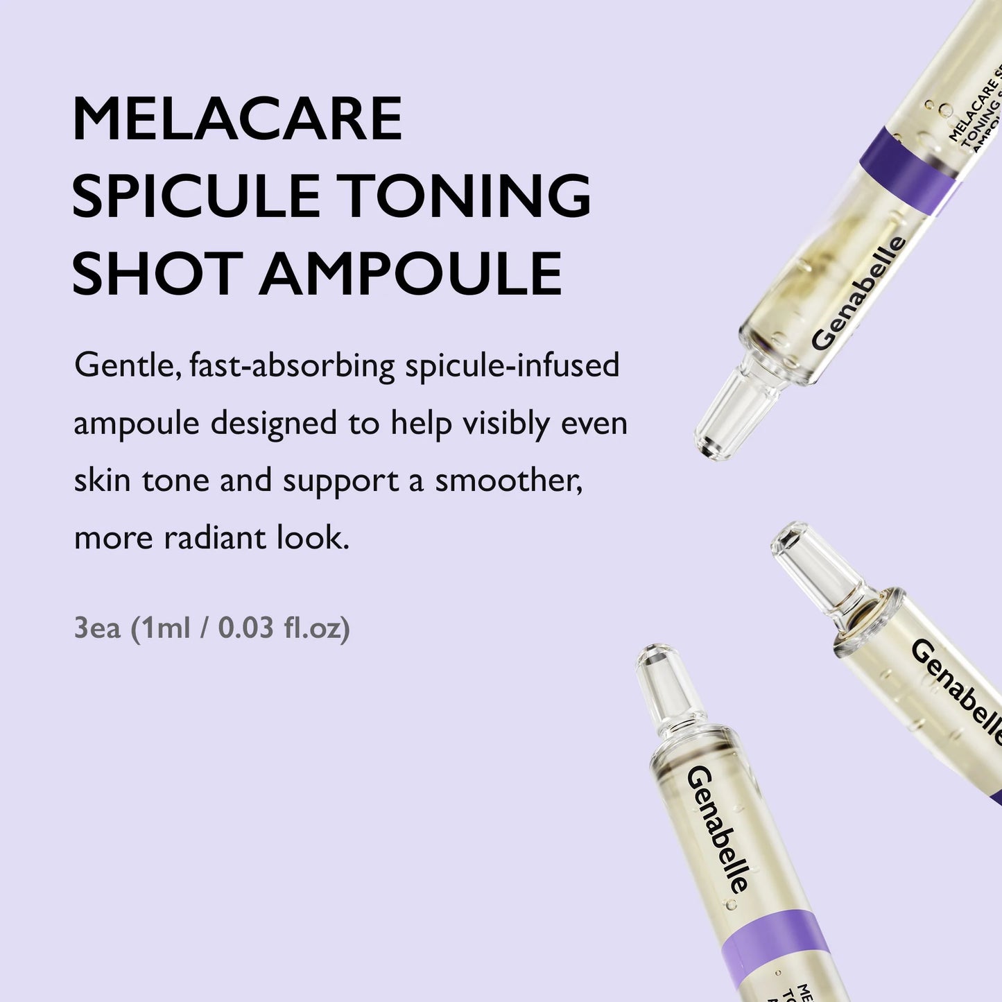 Genabelle Melacare Spicule Toning Shot Ampoule 3x1ml-Wonder Skin
