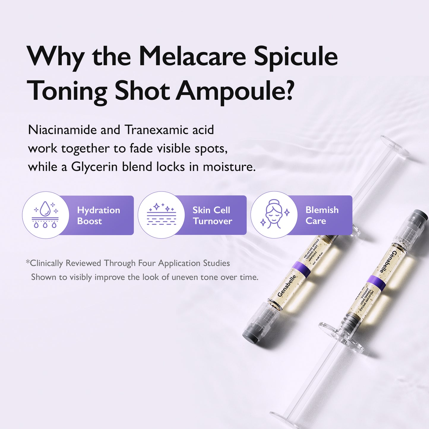 Genabelle Melacare Spicule Toning Shot Ampoule 3x1ml-Wonder Skin