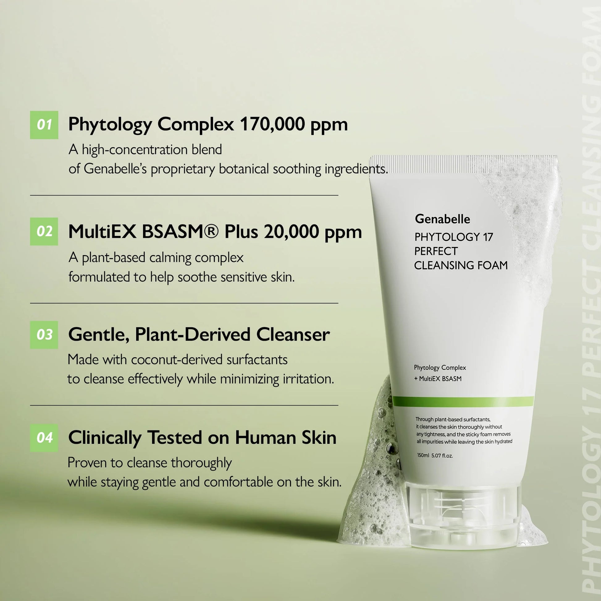 Genabelle Phytology 17 Perfect Cleansing Foam 150ml-Wonder Skin