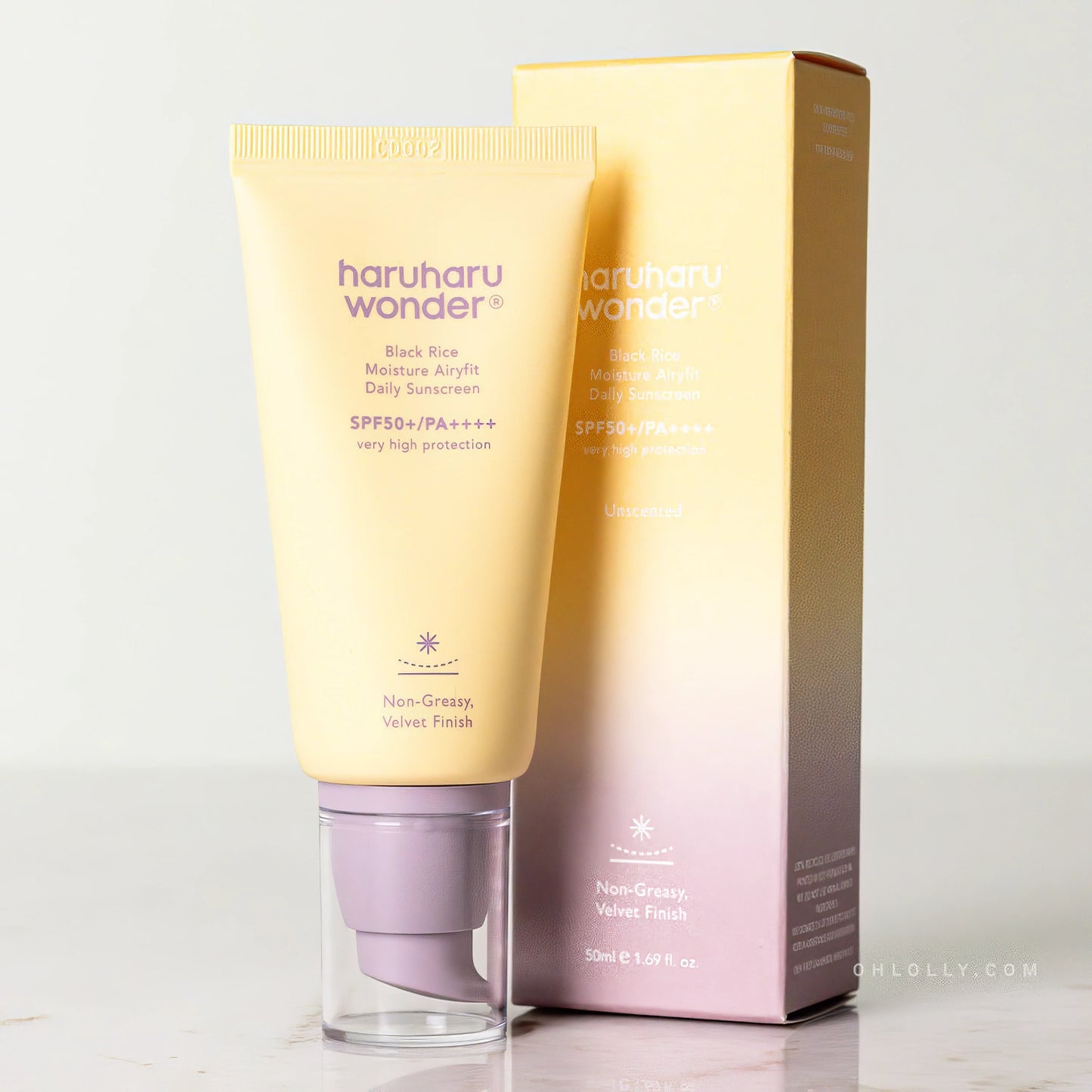 Haruharu Wonder Black Rice Moisture Airyfit Daily Sunscreen SPF50+/PA++++ 50ml-Wonder Skin