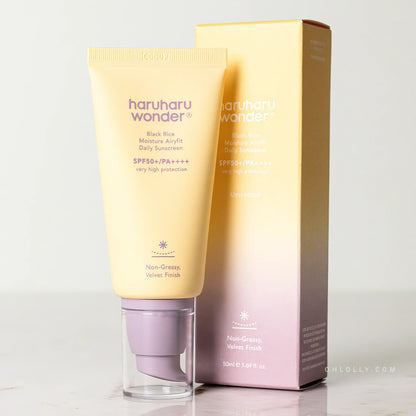 Haruharu Wonder Black Rice Moisture Airyfit Daily Sunscreen SPF50+/PA++++ 50ml-Wonder Skin