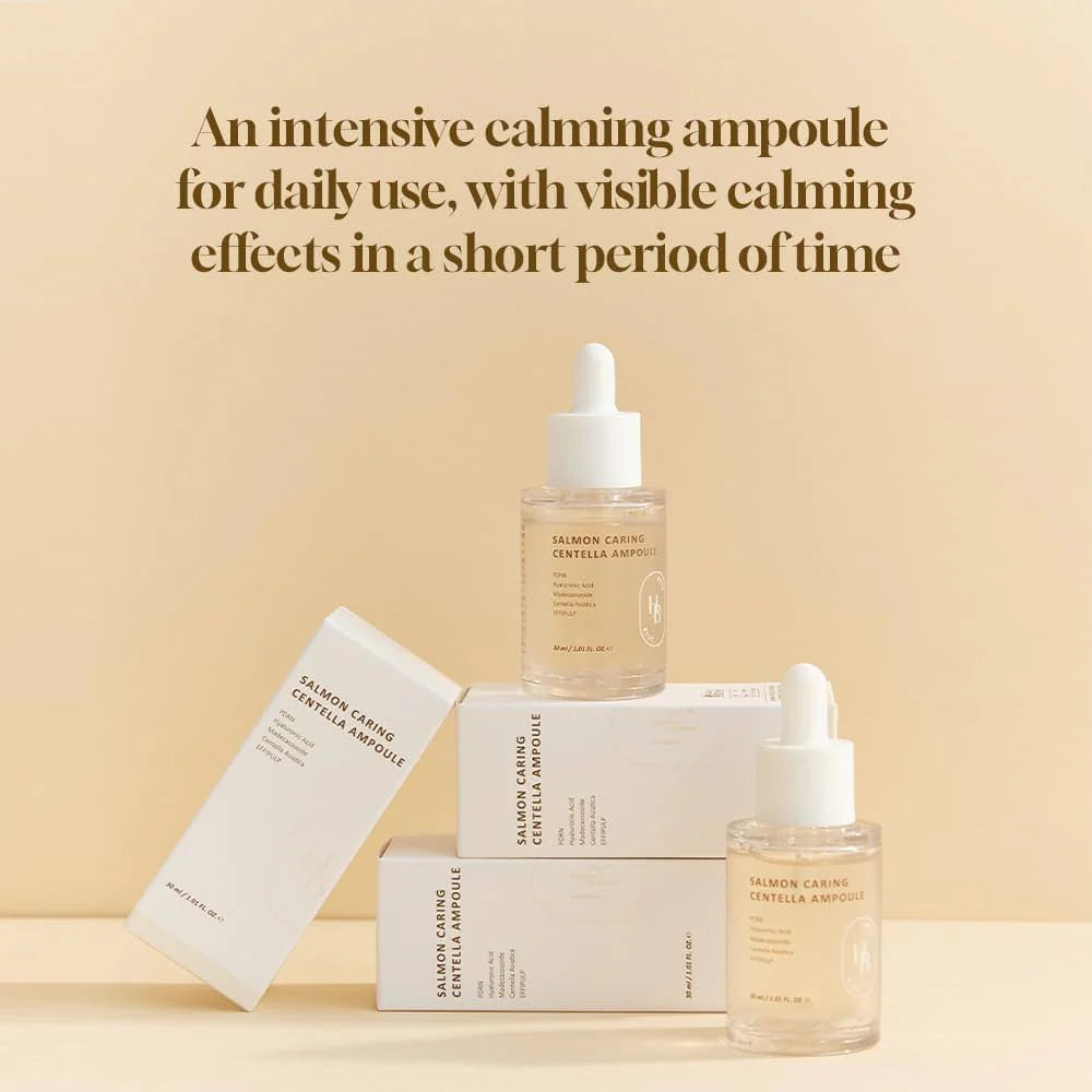 Heveblue Salmon Caring Centella Ampulle 30ml-Wonder Skin