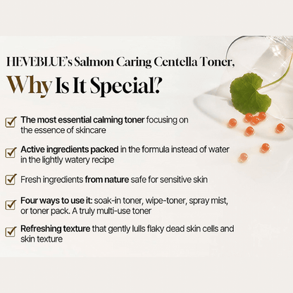 Heveblue Salmon Caring Centella Toner 200ml-Wonder Skin