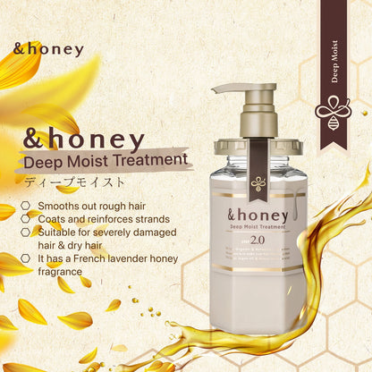 &honey Deep Moist Hair Treatment 2.0 445g-Wonder Skin