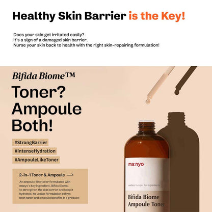 ma:nyo Bifida Biome Ampoule Toner 400ml-Wonder Skin