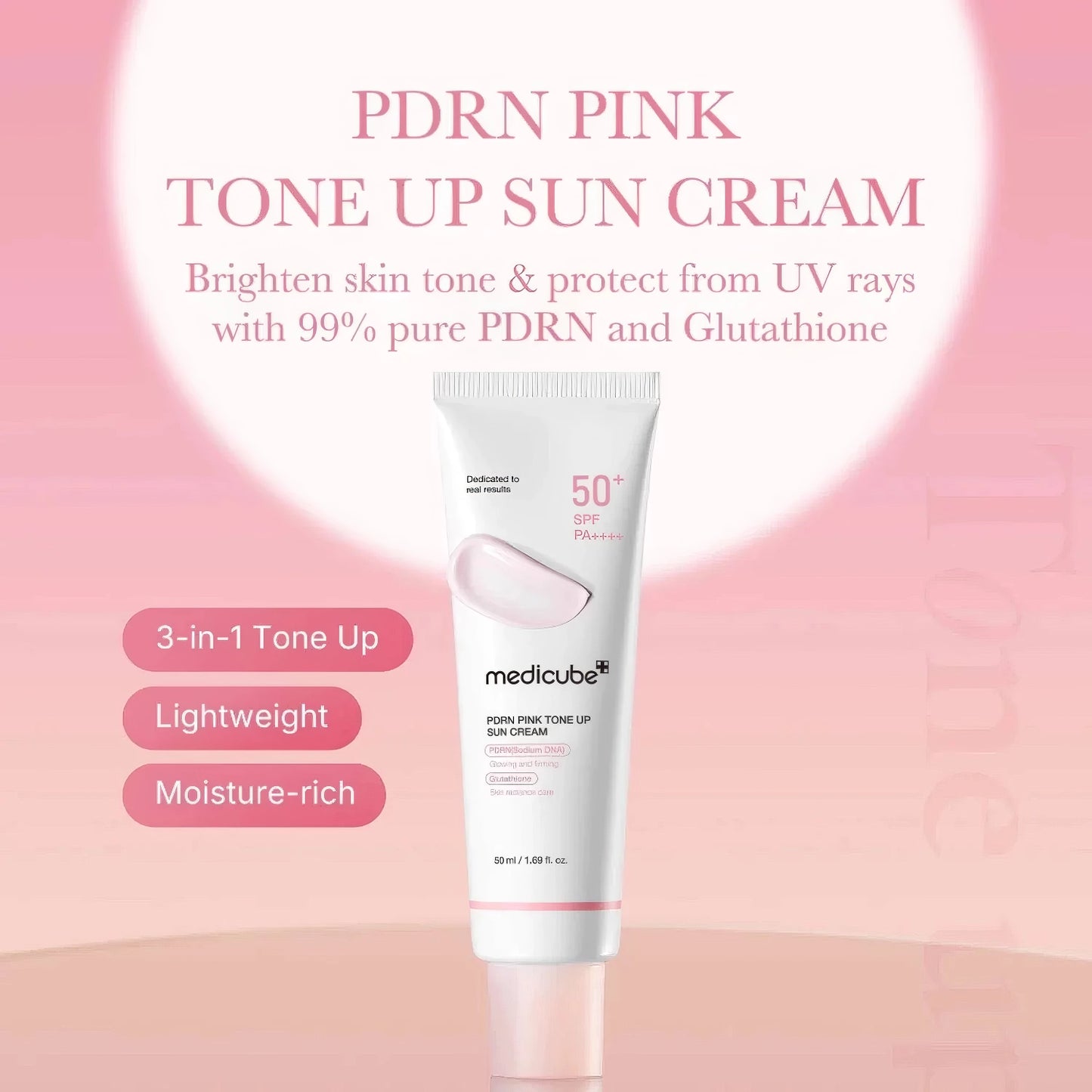 Medicube PDRN Pink Tone Up Sun Cream 50ml-Wonder Skin