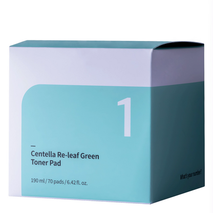 Numbuzin No.1 Centella Re-leaf Green Toner Pad 70pcs./190ml.-Wonder Skin