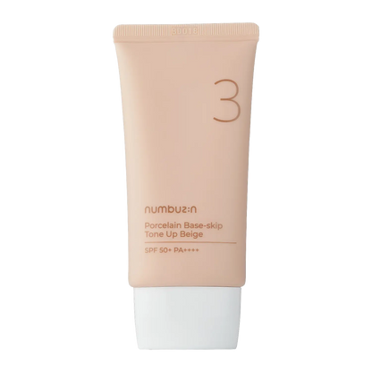 Numbuzin No.3 Porcelain Base-skip Tone Up Beige SPF50+ PA++++ 50ml-Wonder Skin