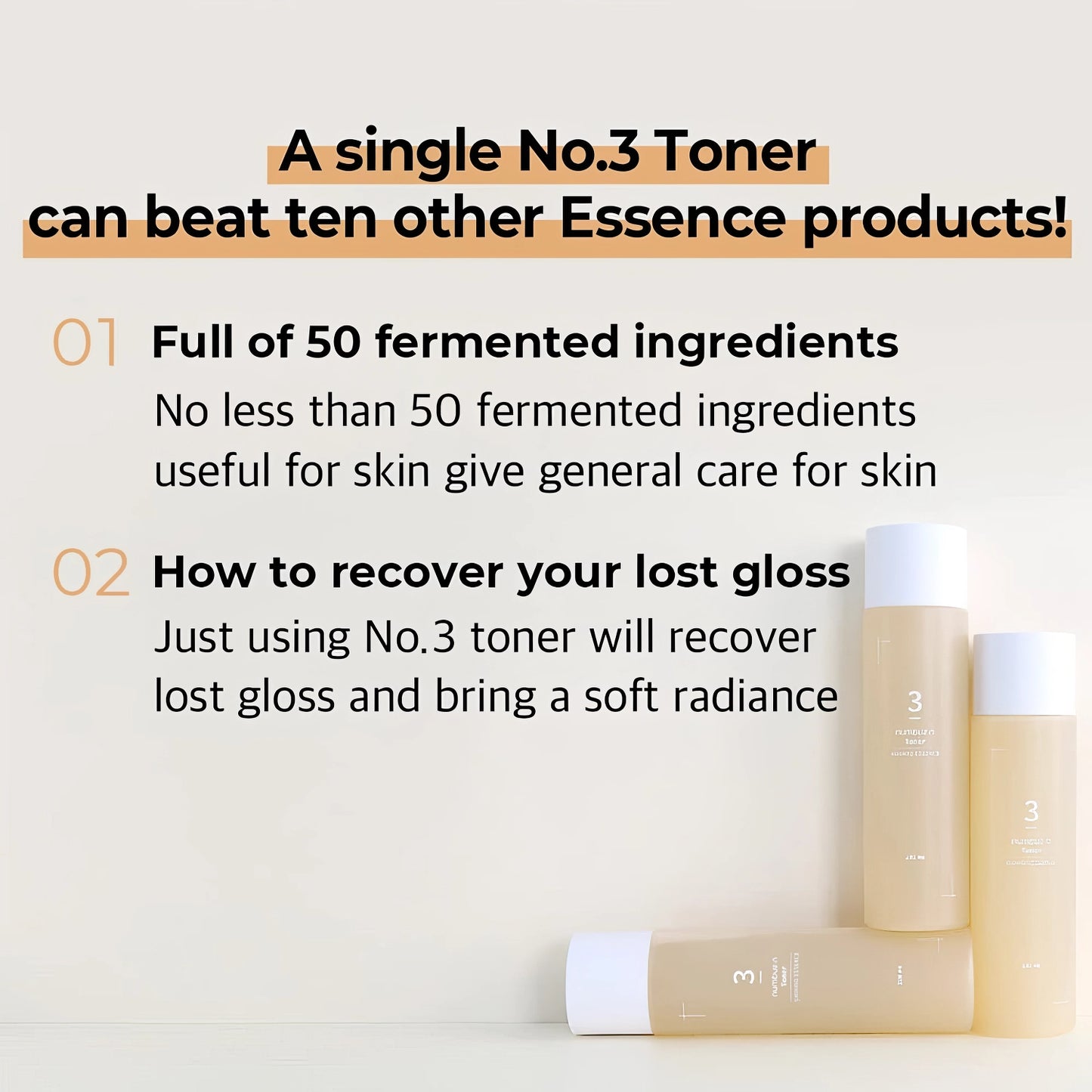 Numbuzin No.3 Super Glowing Essence Toner 200ml-Wonder Skin