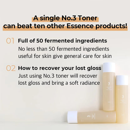 Numbuzin No.3 Super Glowing Essence Toner 200ml-Wonder Skin