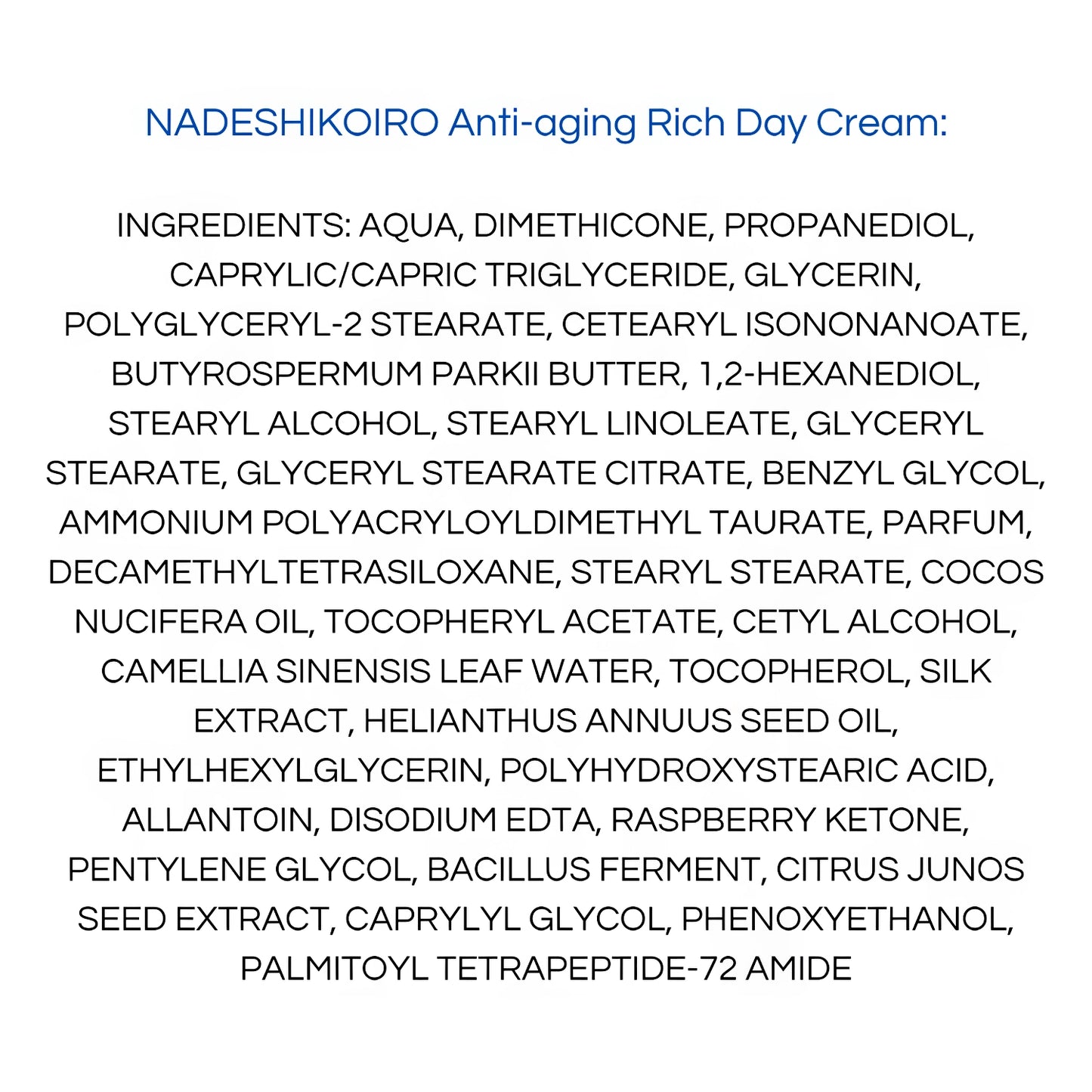 Onshindo Osaka Nadeshikoiro – Rich Face Day Cream (Dry Skin) 50ml-Wonder Skin