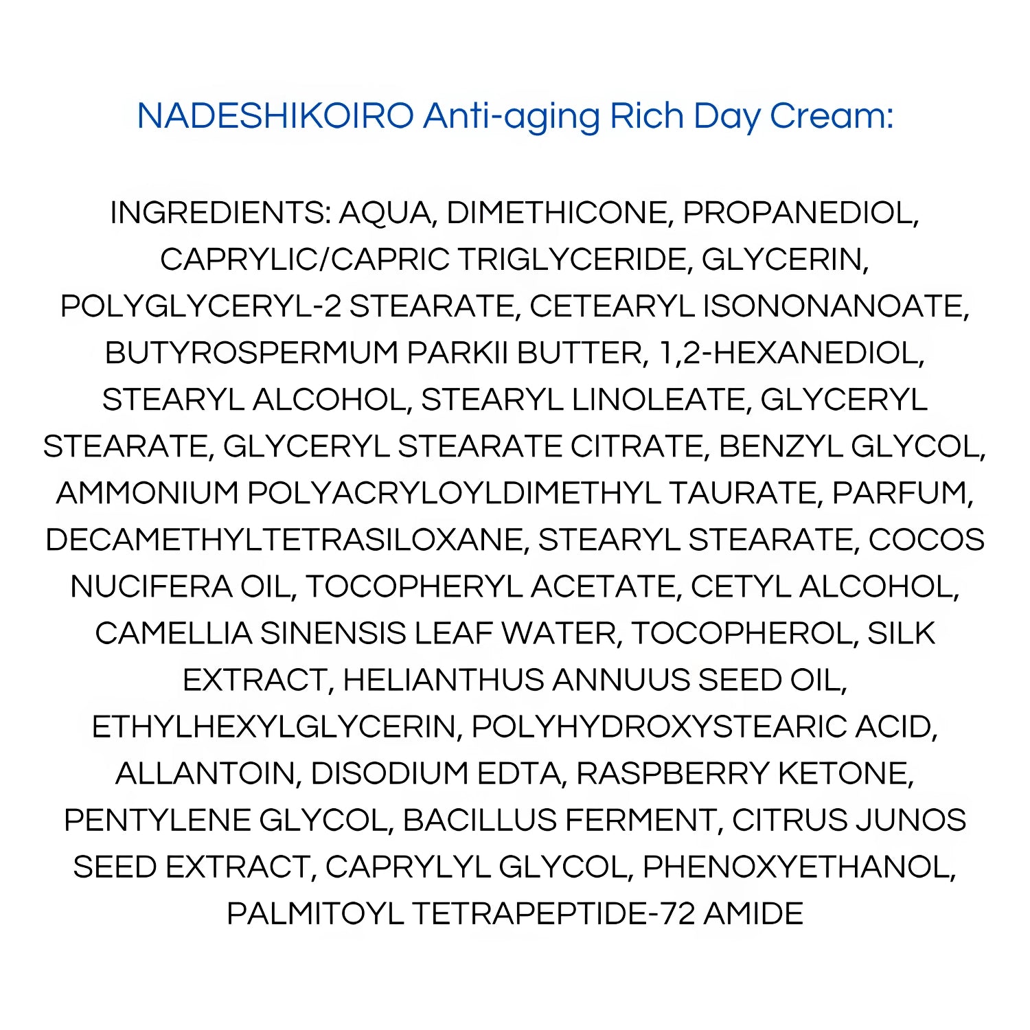 Onshindo Osaka Nadeshikoiro – Rich Face Day Cream (Dry Skin) 50ml-Wonder Skin