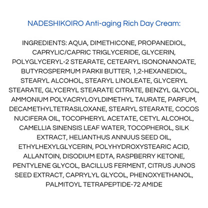 Onshindo Osaka Nadeshikoiro – Rich Face Day Cream (Dry Skin) 50ml-Wonder Skin