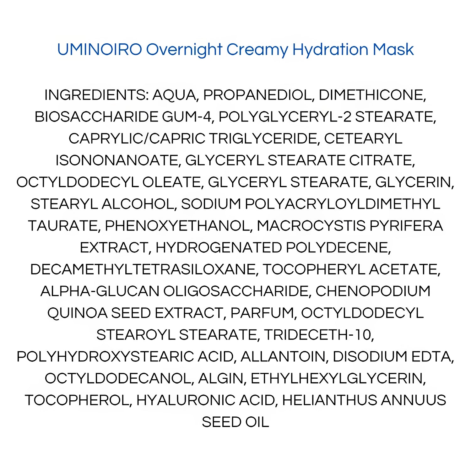 Onshindo Osaka Uminoiro overnight creamy/hydration face mask (all skin types) 75ml-Wonder Skin