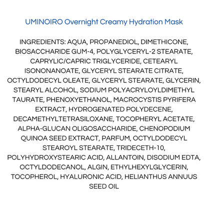 Onshindo Osaka Uminoiro overnight creamy/hydration face mask (all skin types) 75ml-Wonder Skin
