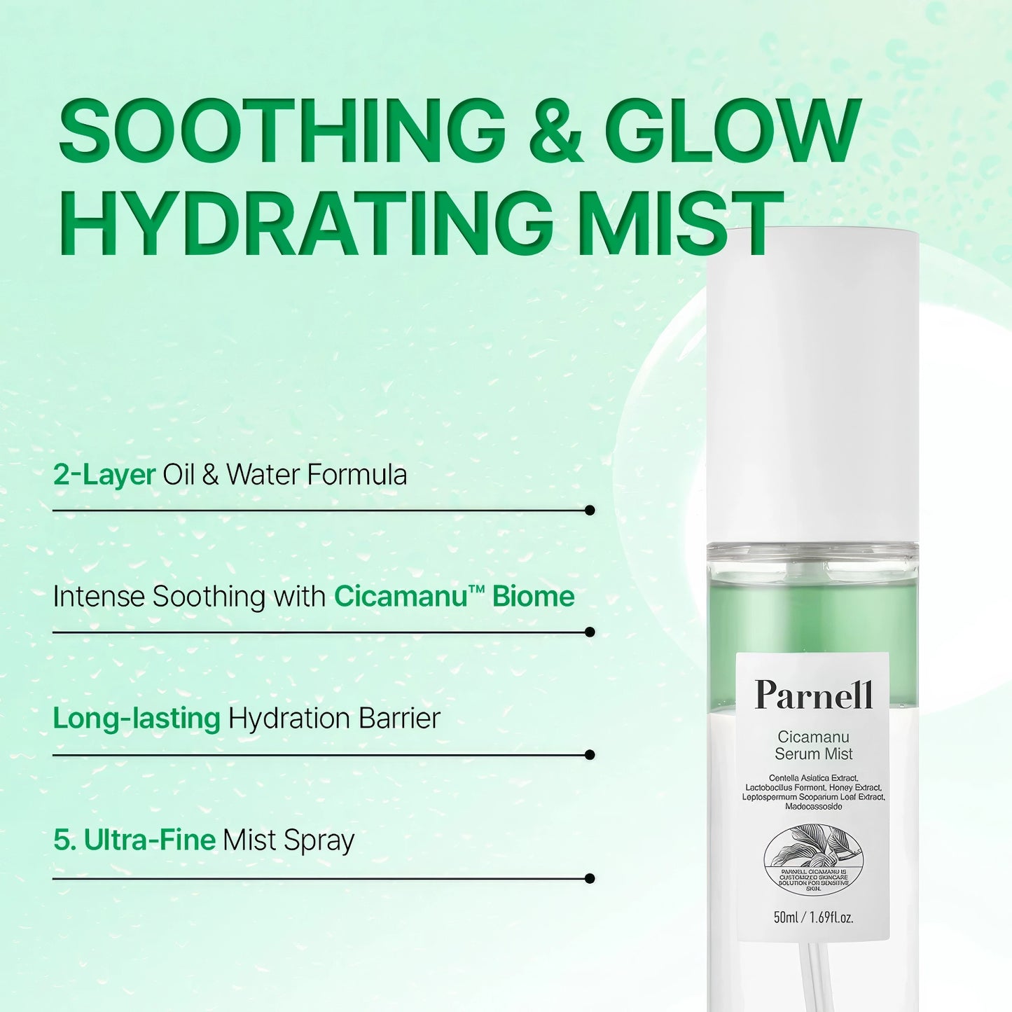 Parnell Cicamanu Serum Mist 50ml-Wonder Skin