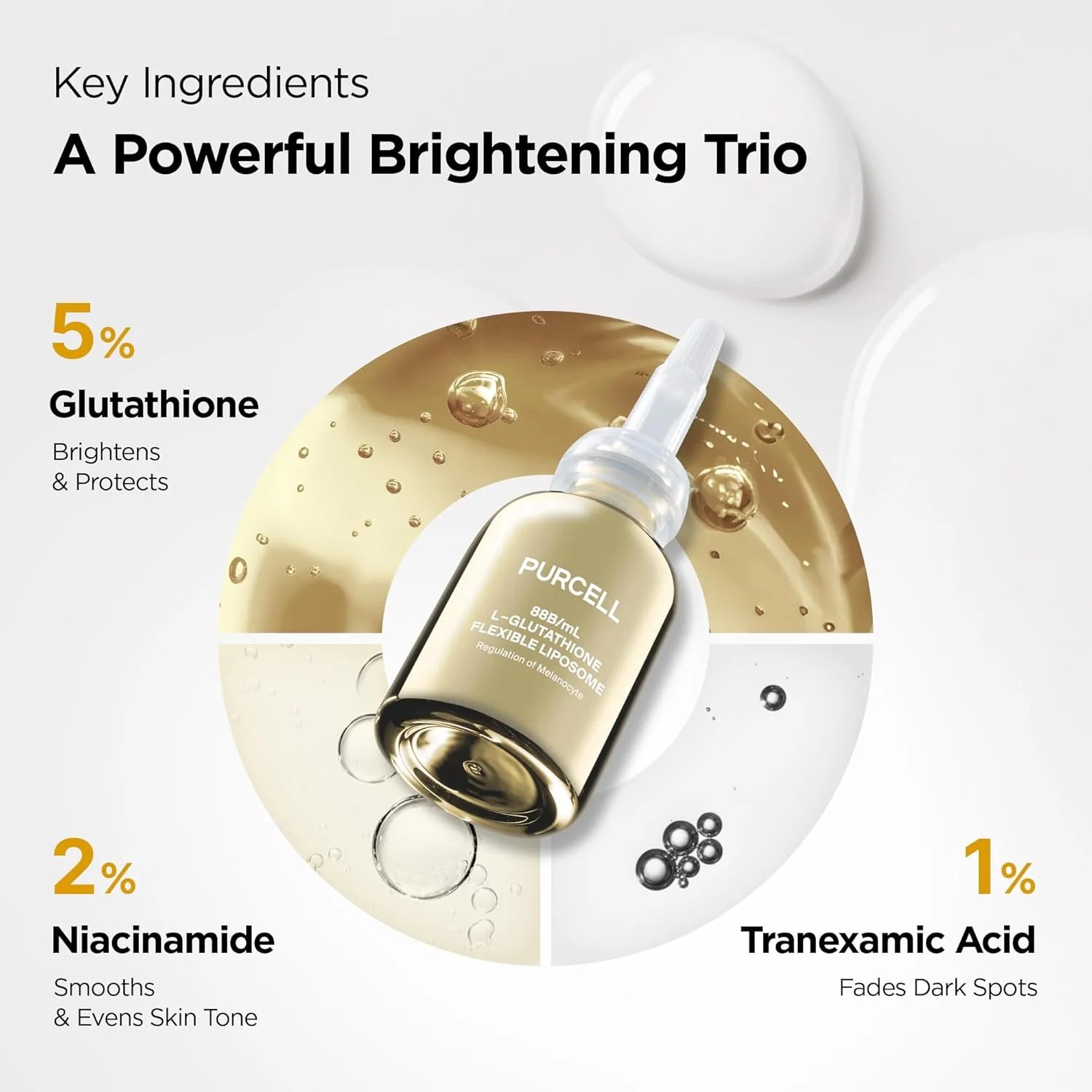 Purcell 88B/mL L Glutathione Flexible Liposome Brightening Facial Serum 30ml-Wonder Skin