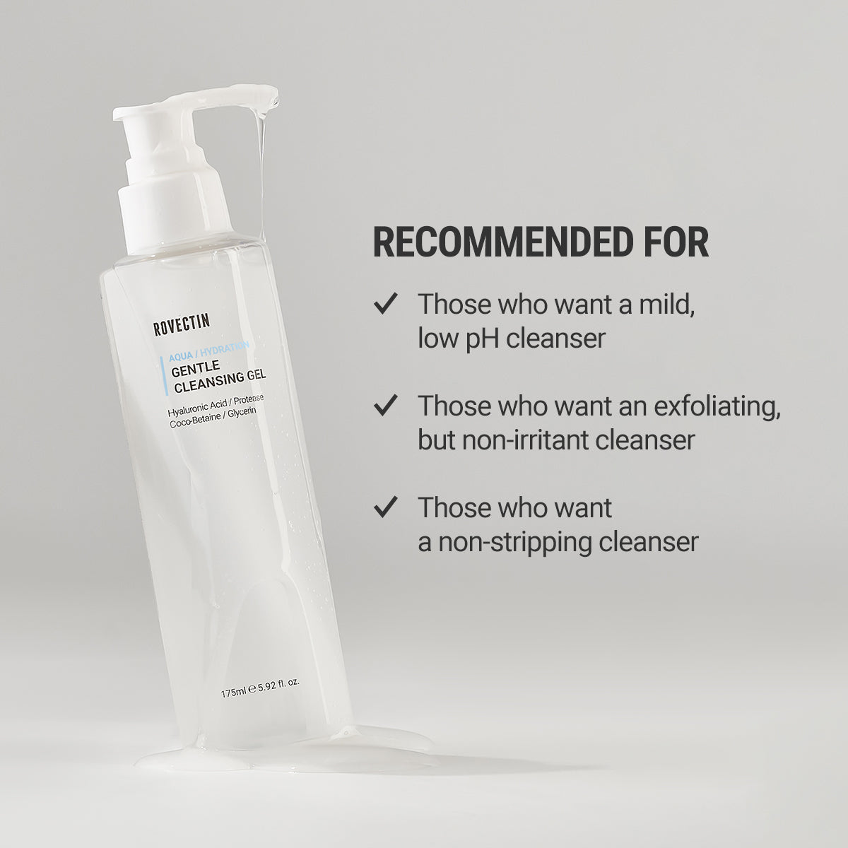 Rovectin Aqua Gentle Cleansing Gel 175ml-Wonder Skin