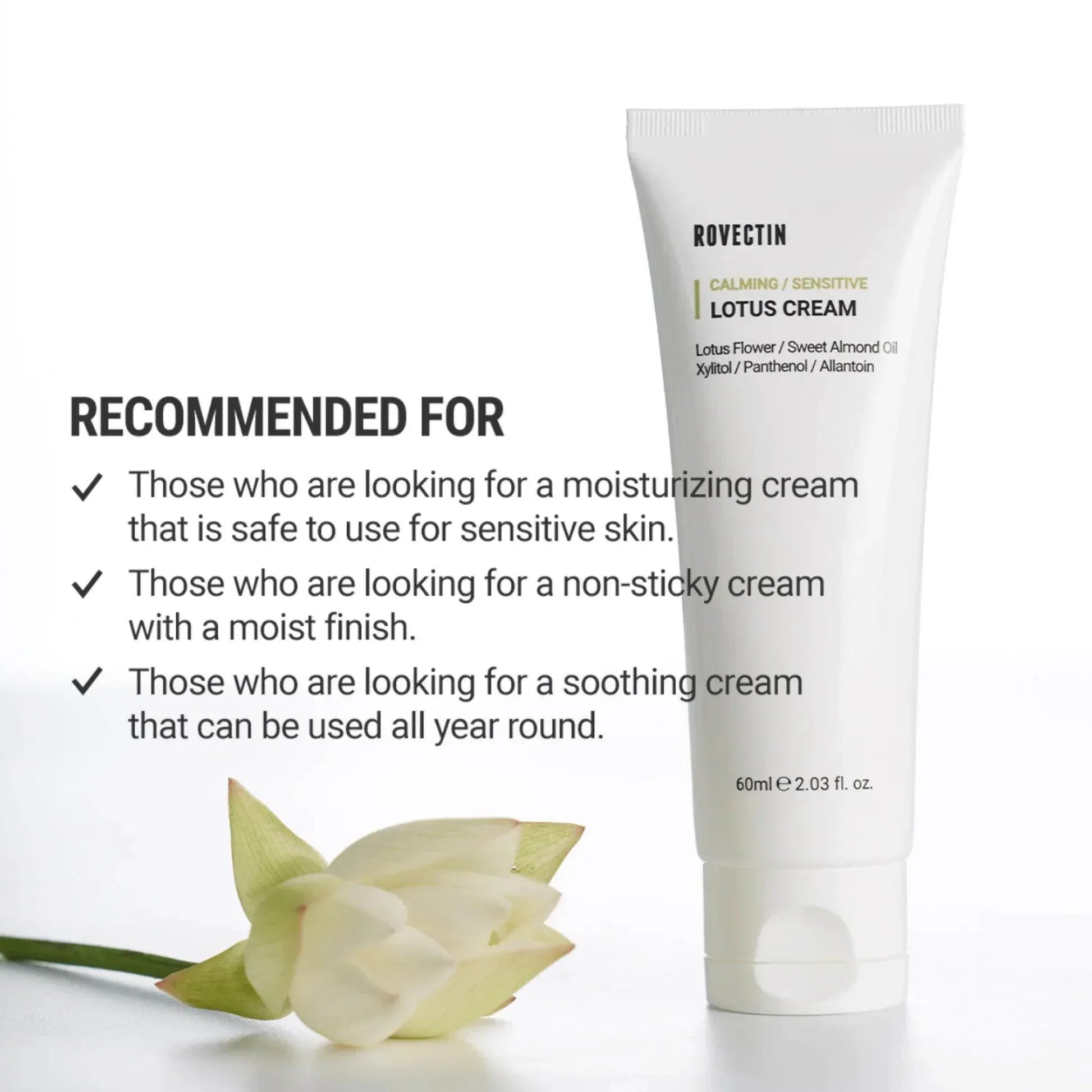 Rovectin Calming Lotus Cream 60ml-Wonder Skin