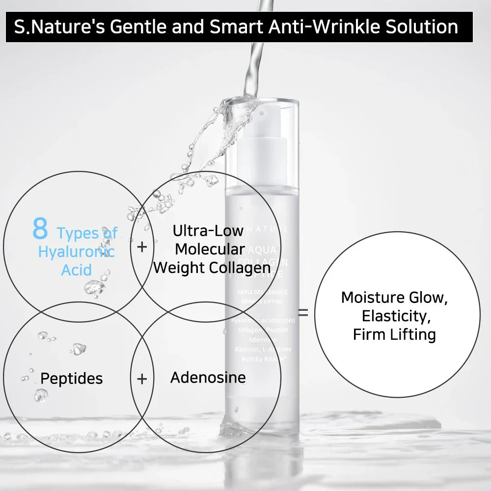 S.Nature Aqua Collagen Peptide Triple Gel Essence 50ml-Wonder Skin