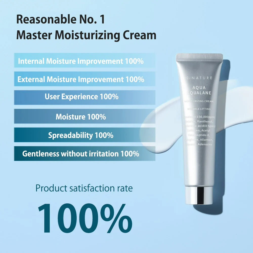 S.Nature Aqua Squalane Moisturizing Creme 60ml-Wonder Skin