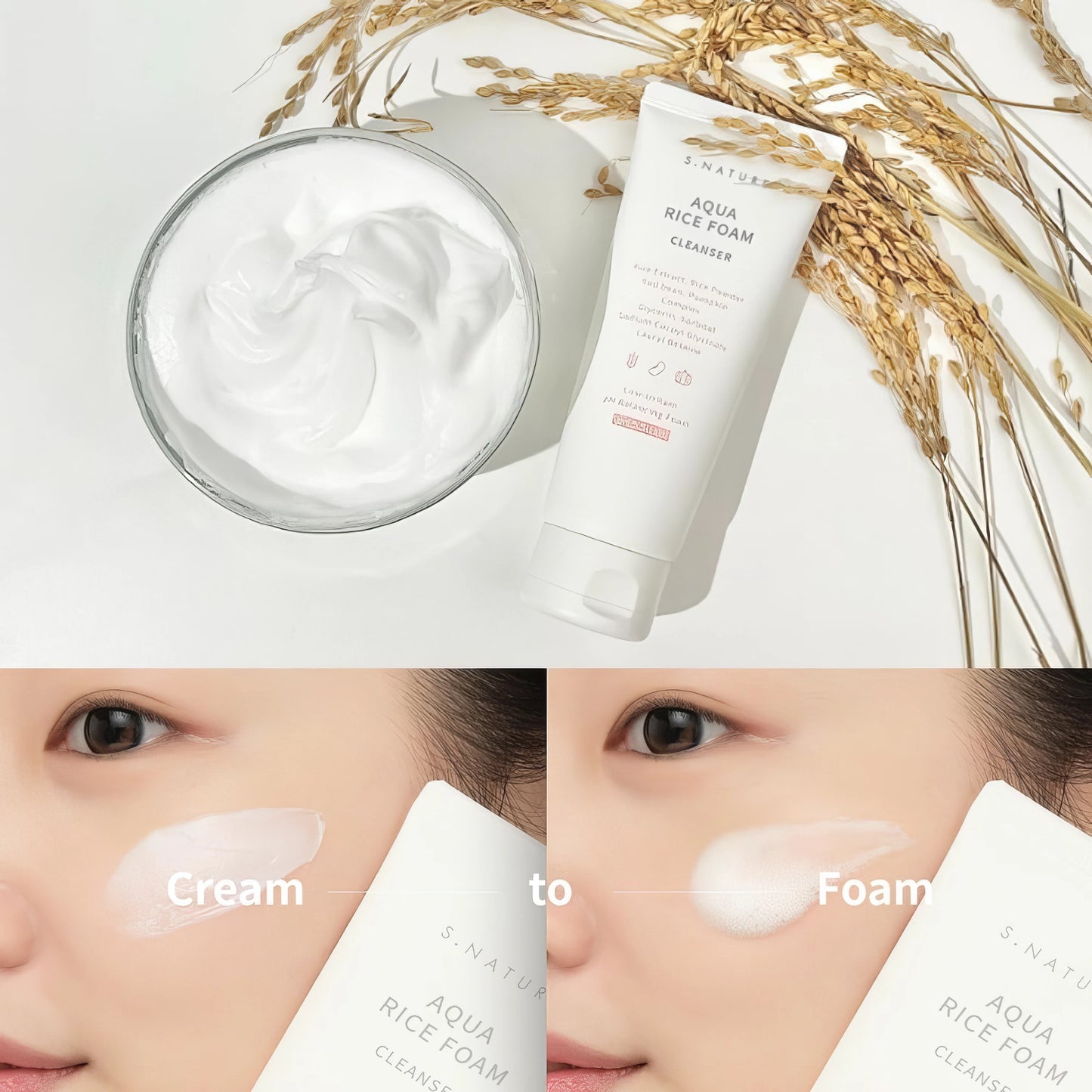 S.Nature Aqua Rice Foam Cleanser 80ml-Wonder Skin