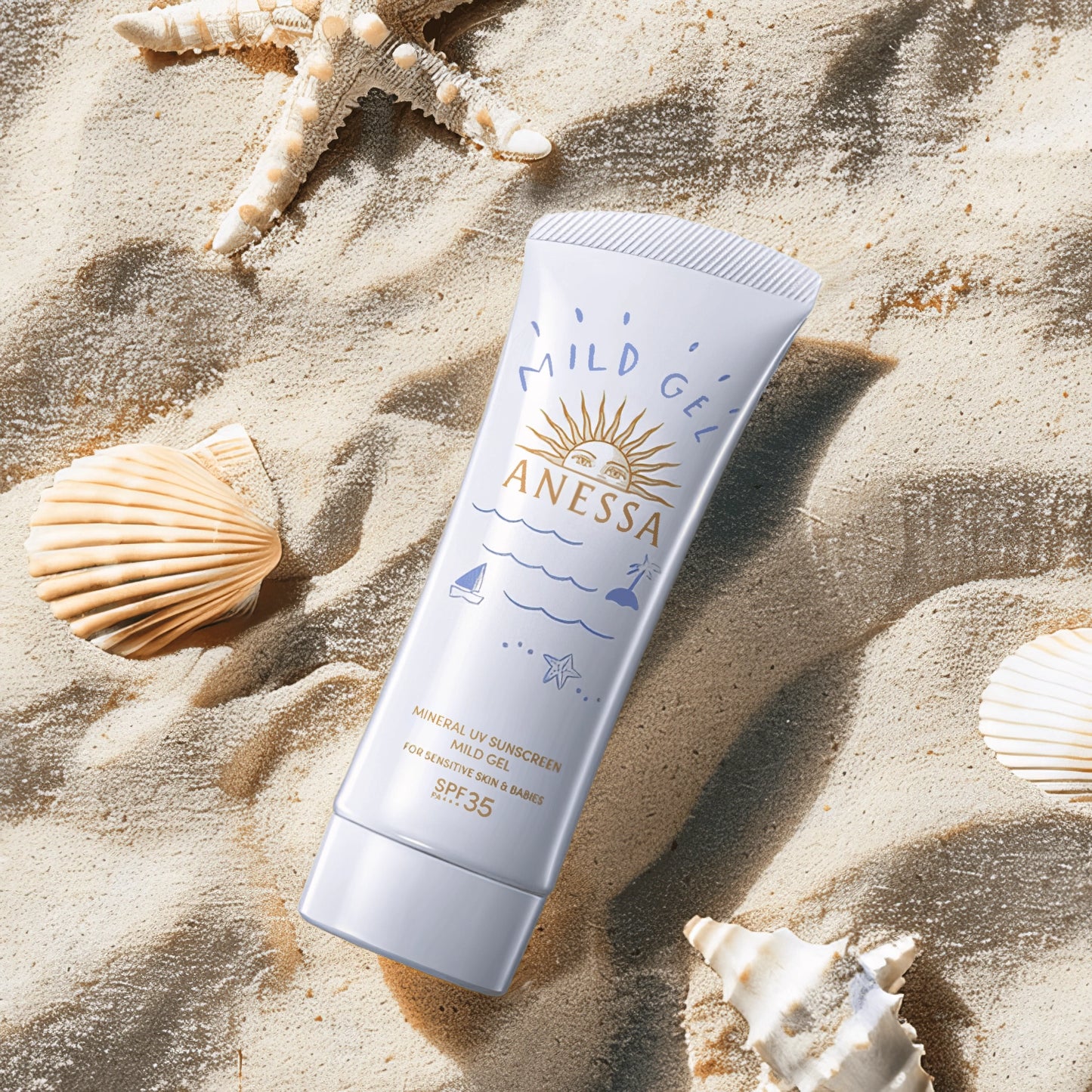 Shiseido Anessa Mineral UV Sunscreen mild gel SPF35 PA+++ 90g-Wonder Skin