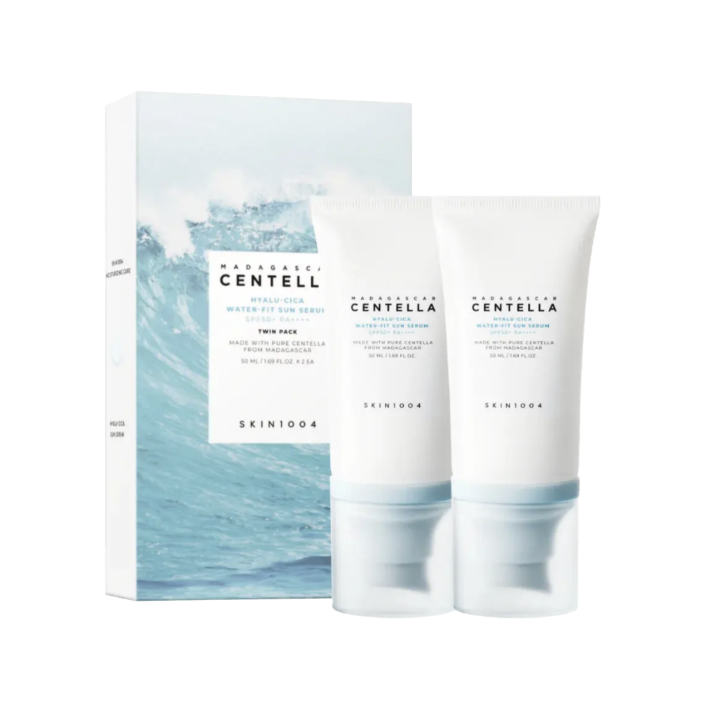 SKIN1004 Madagascar Centella Hyalu-Cica Water-Fit Sun Serum SPF50+ PA++++ 2x50ml-Wonder Skin
