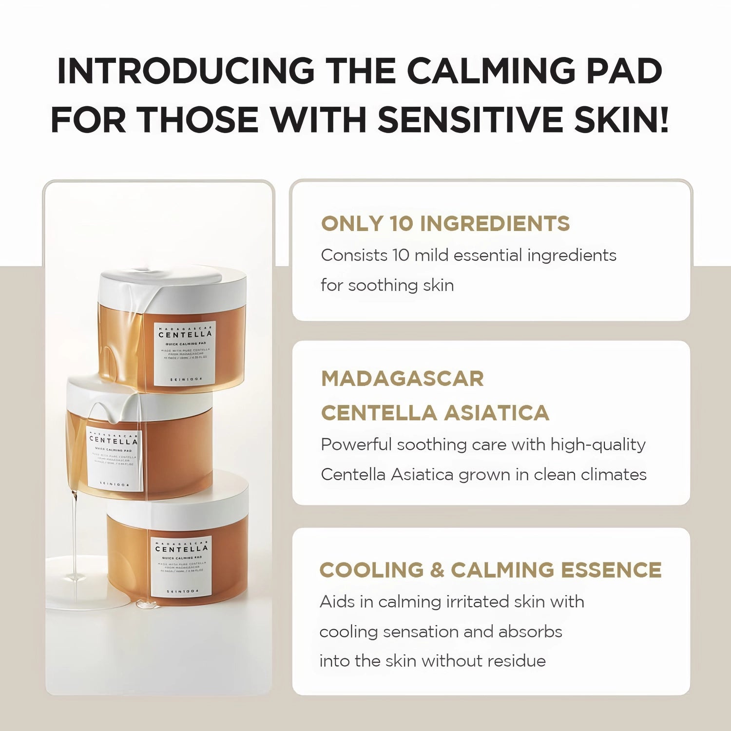 SKIN1004 Madagascar Centella Quick Calming Pad 70 Pads / 130ml.-Wonder Skin