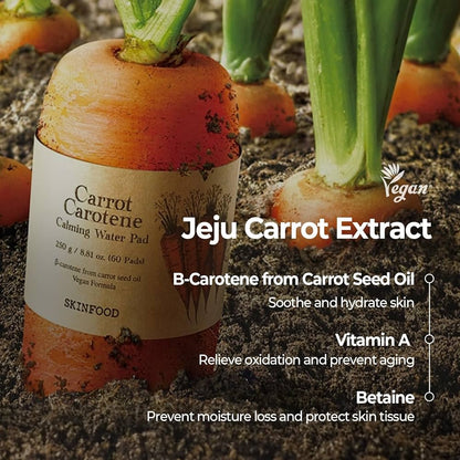 Skinfood Carrot Carotene Calming Water Pad 60St./250g-Wonder Skin